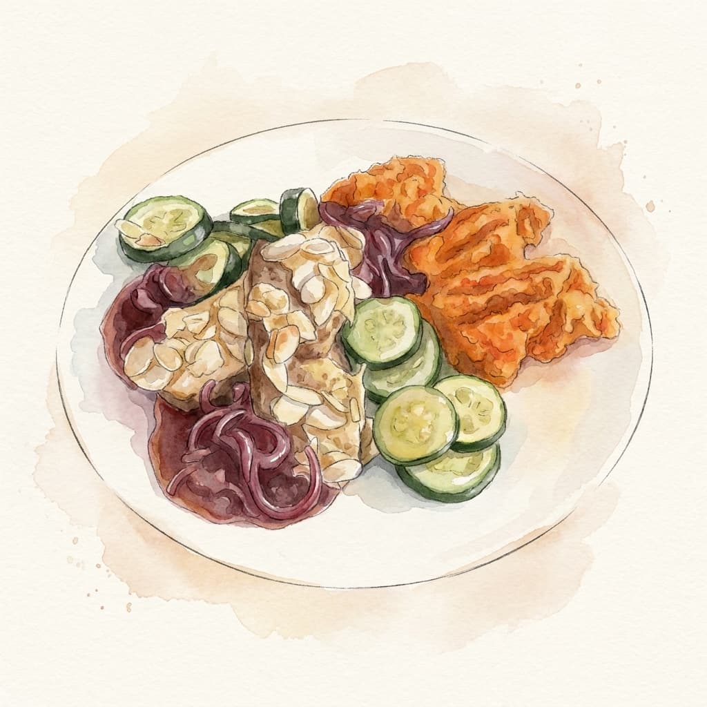 Huhn in Mandel-Panier