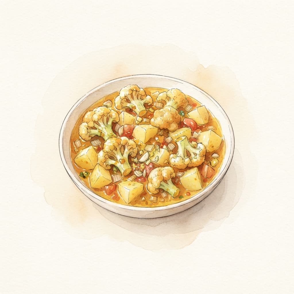 Karfiol-Erdäpfel-Curry
