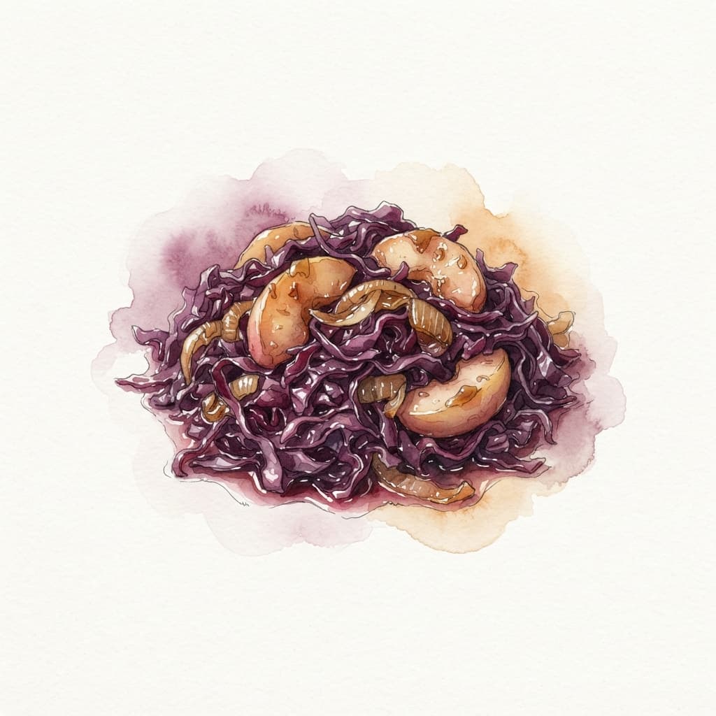 Rotkraut mit Äpfeln