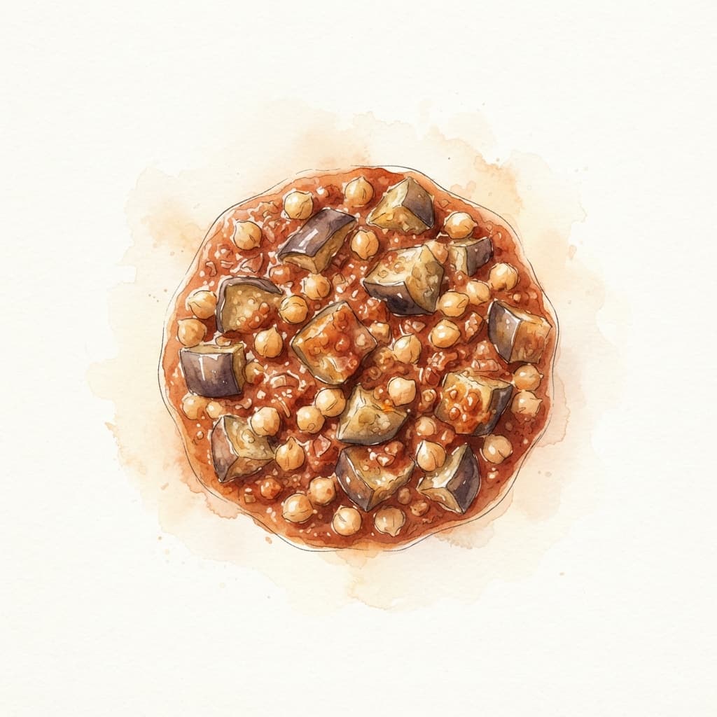 Melanzani-Kichererbsen-Topf