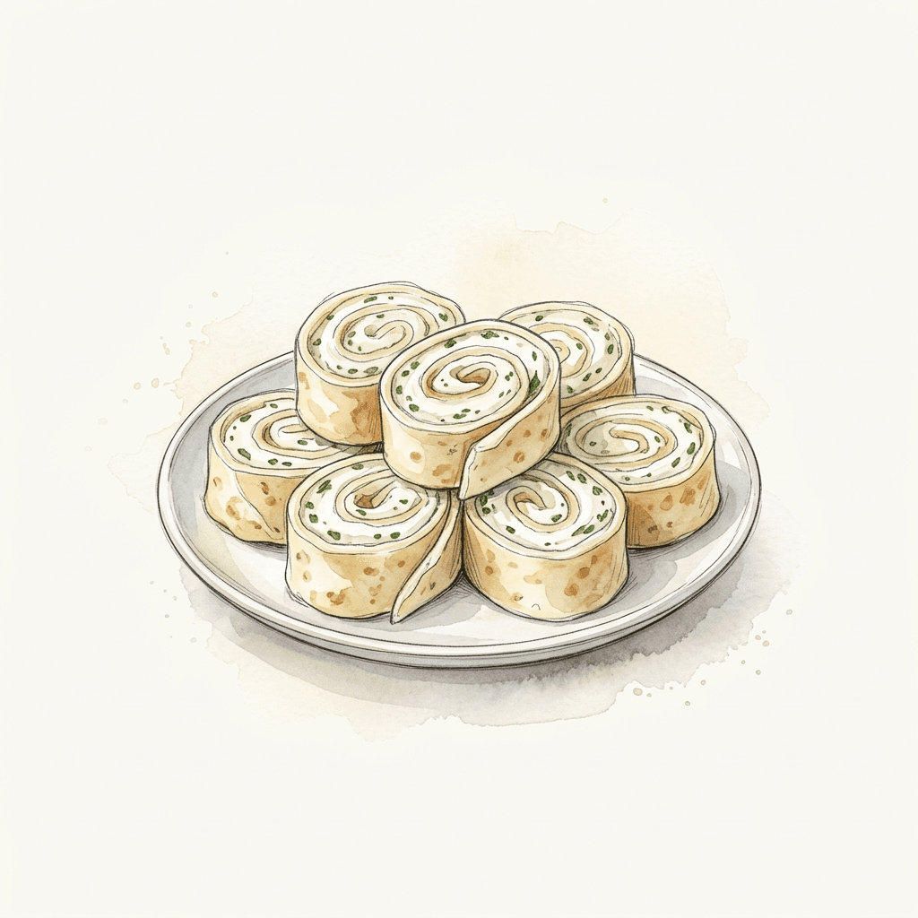 Bärlauch-Frischkäse-Röllchen