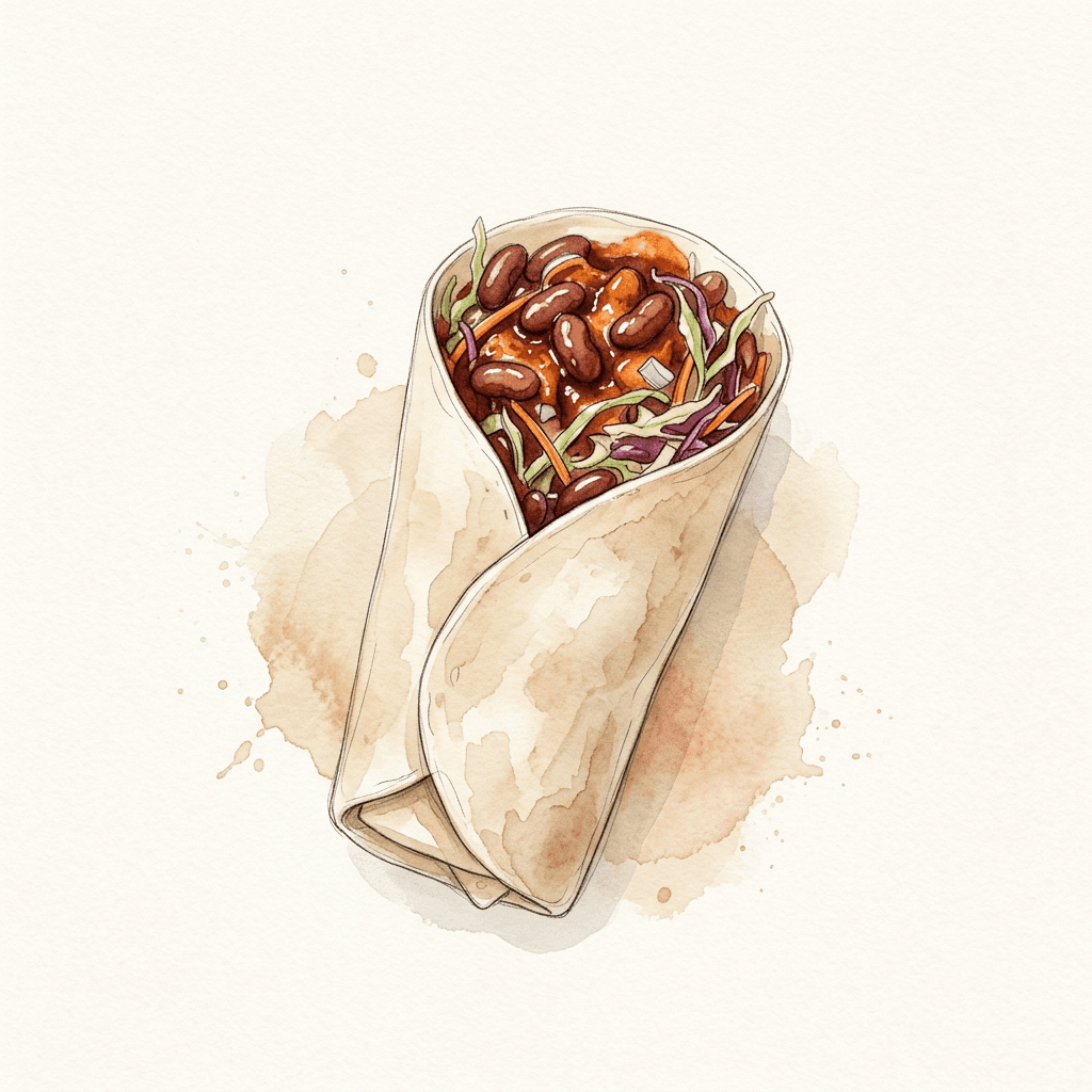 BBQ-Bohnen-Wrap