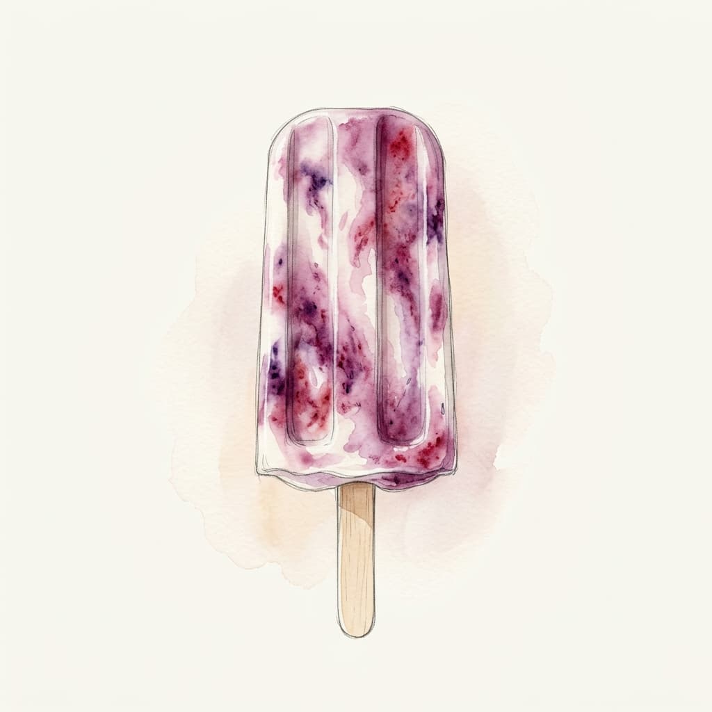Joghurt-Beeren-Eis am Stiel