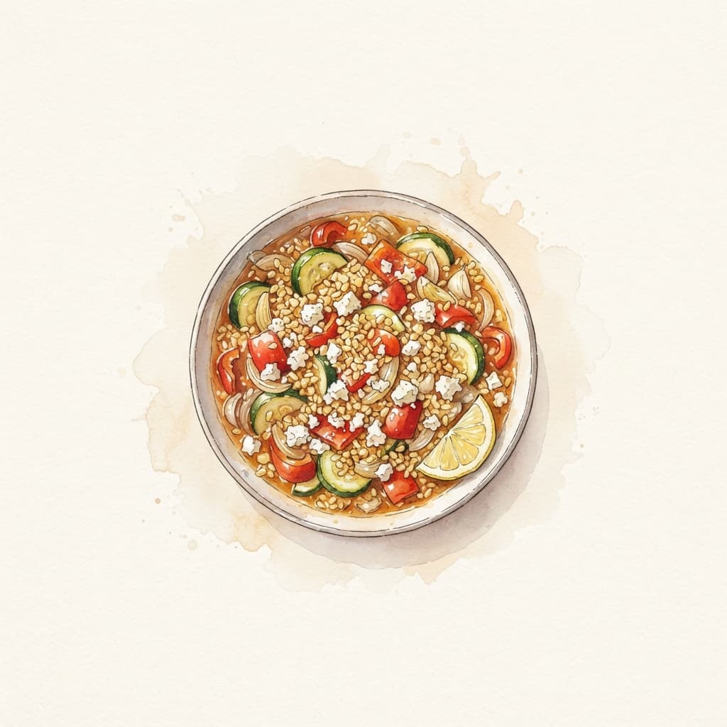 Bulgur-Pfanne mit Paprika