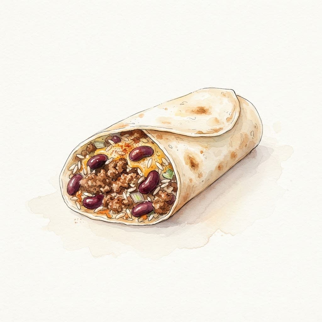 Burritos mit Faschiertem und Bohnen
