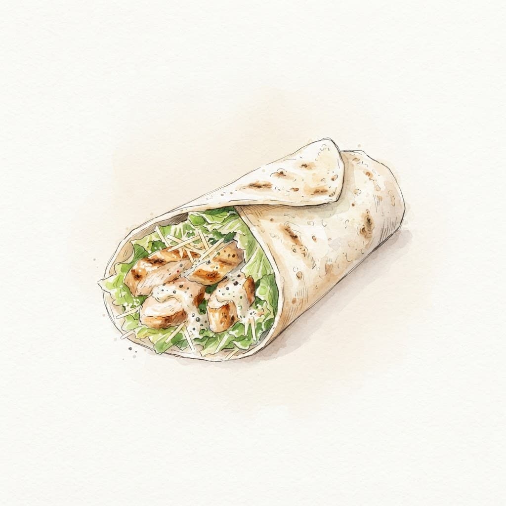 Caesar-Wrap mit Hendl