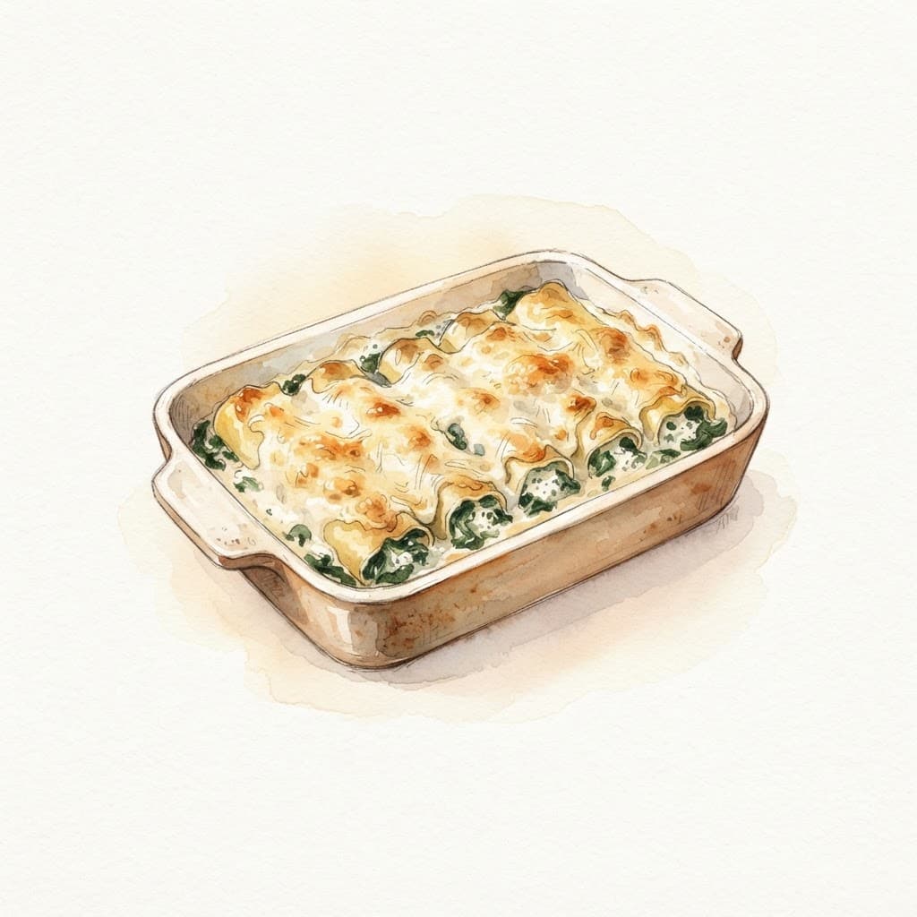 Cannelloni mit Spinat und Topfen