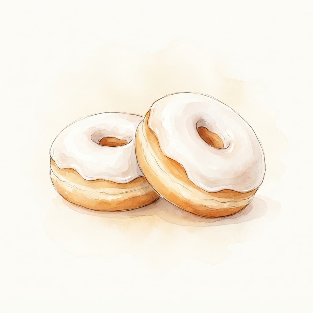 Donuts mit Zuckerglasur