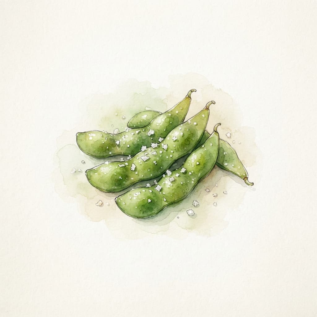Edamame mit Meersalz