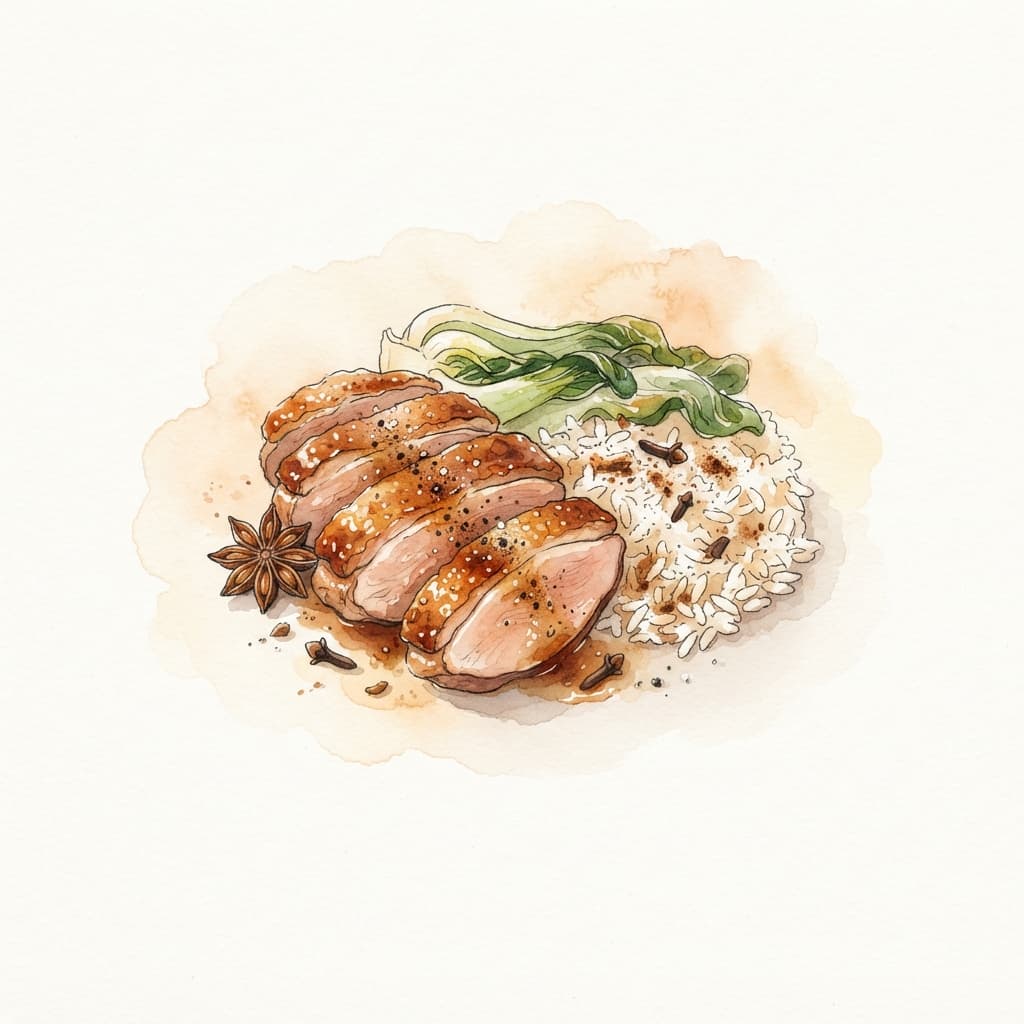 Ente mit Fünf-Gewürz-Glasur