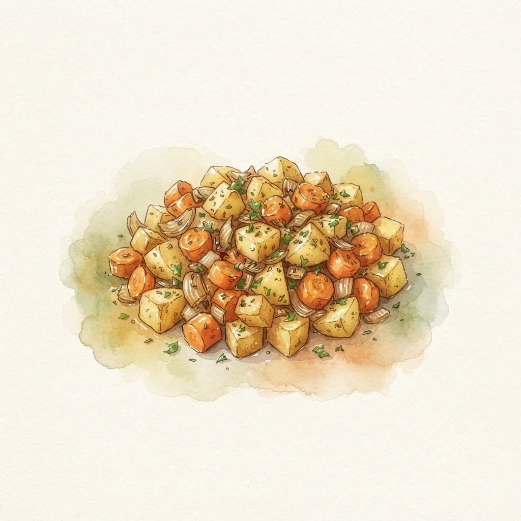 Erdäpfel-Karotten-Röster
