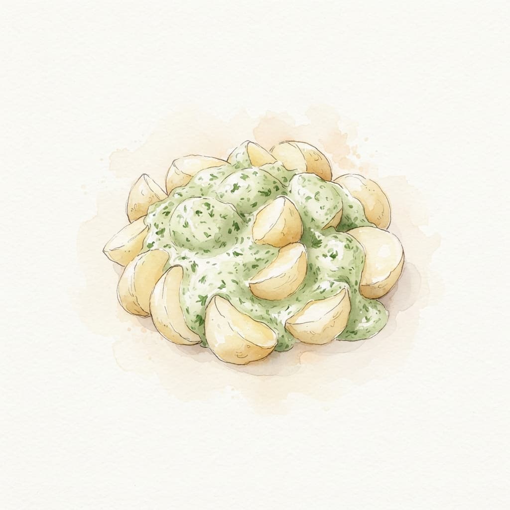 Erdäpfel mit Grüner Sauce