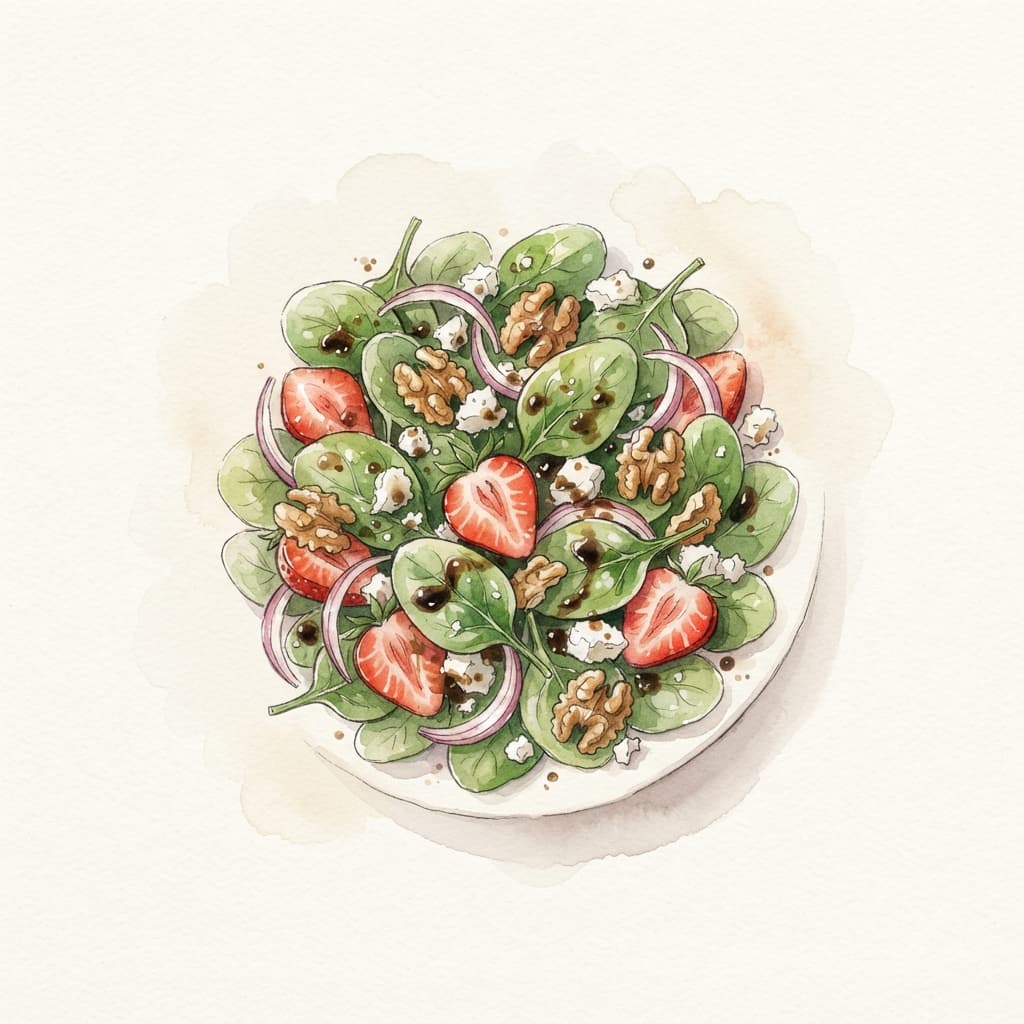 Erdbeer-Spinat-Salat