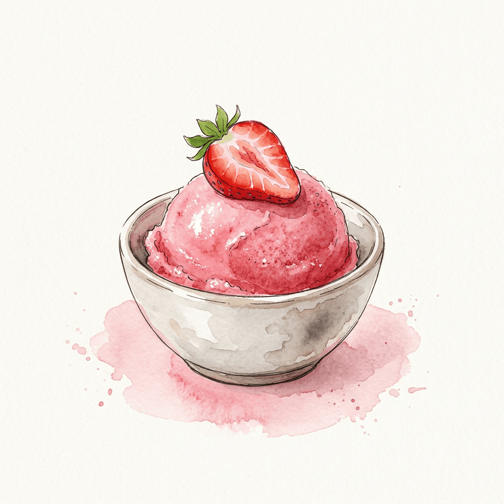 Erdbeersorbet