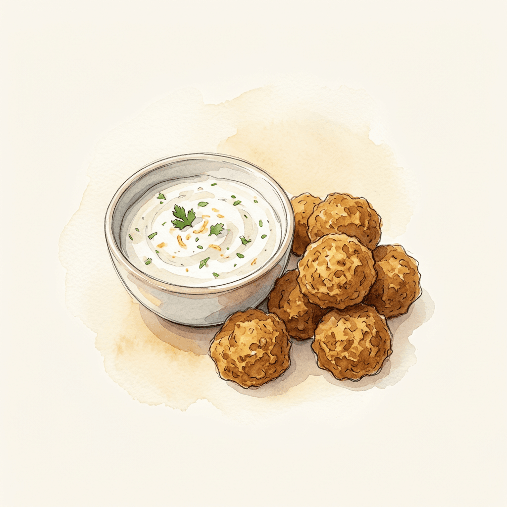 Falafel mit Joghurtdip