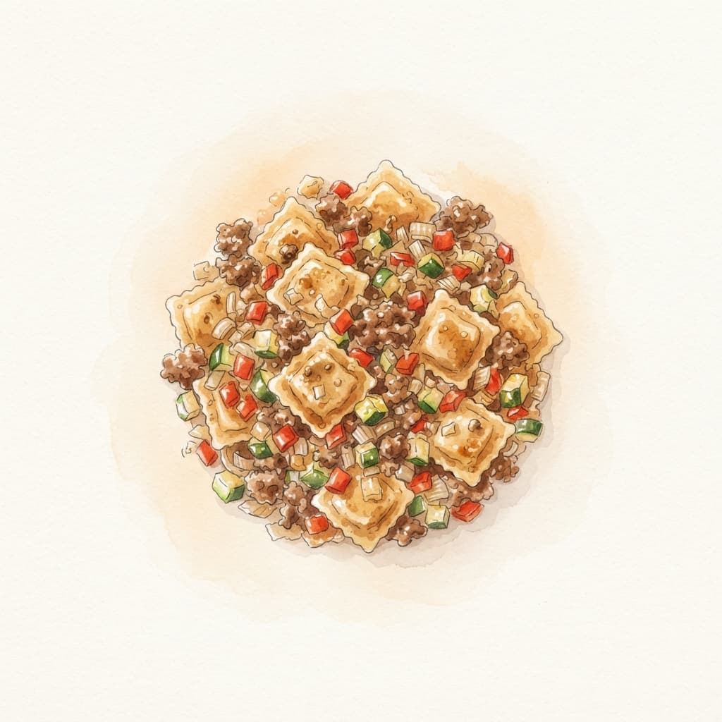 Nudelpfanne mit Faschiertem