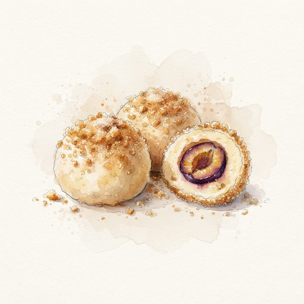 Fruchtknödel aus Erdäpfelteig