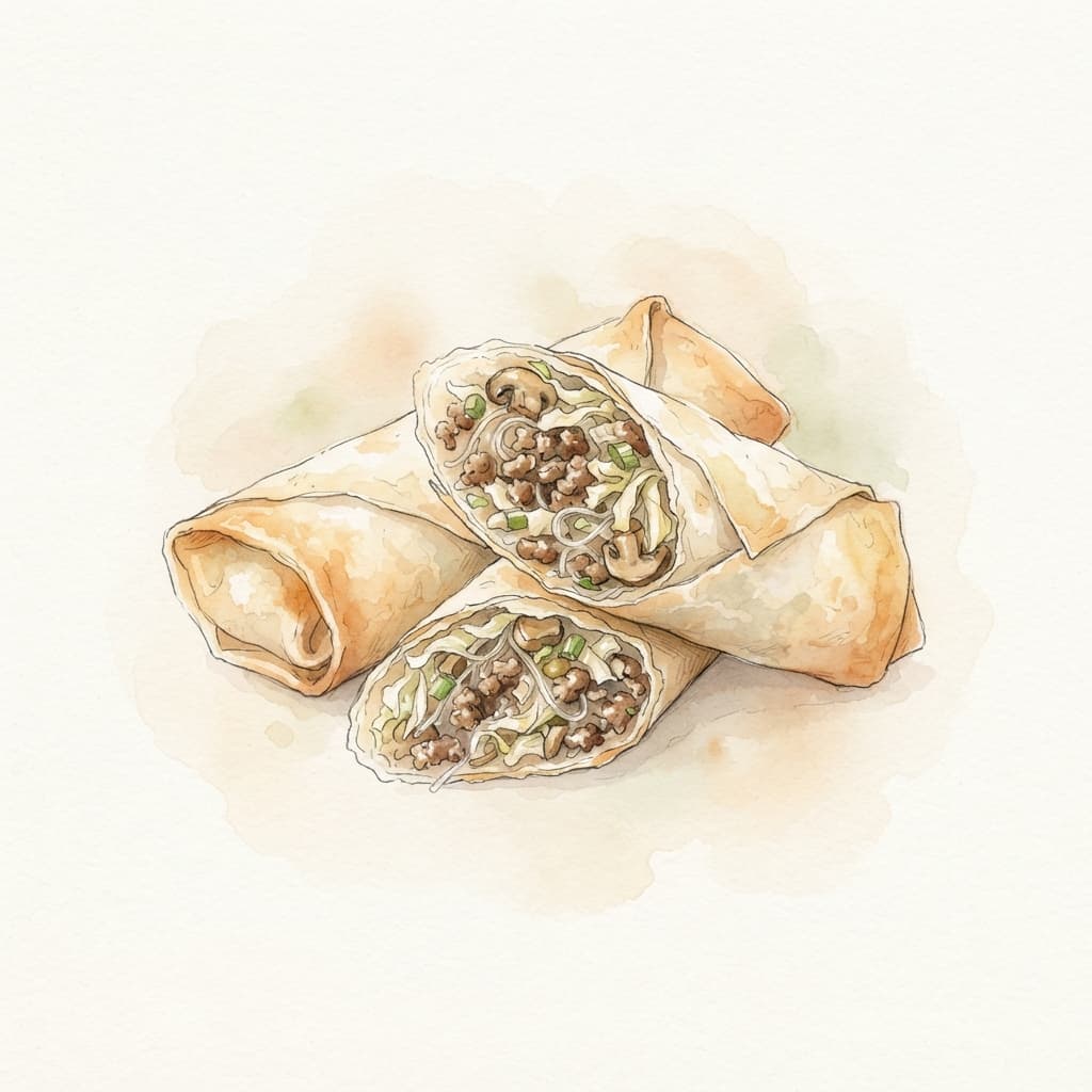 Frühlingsrollen mit Faschiertem