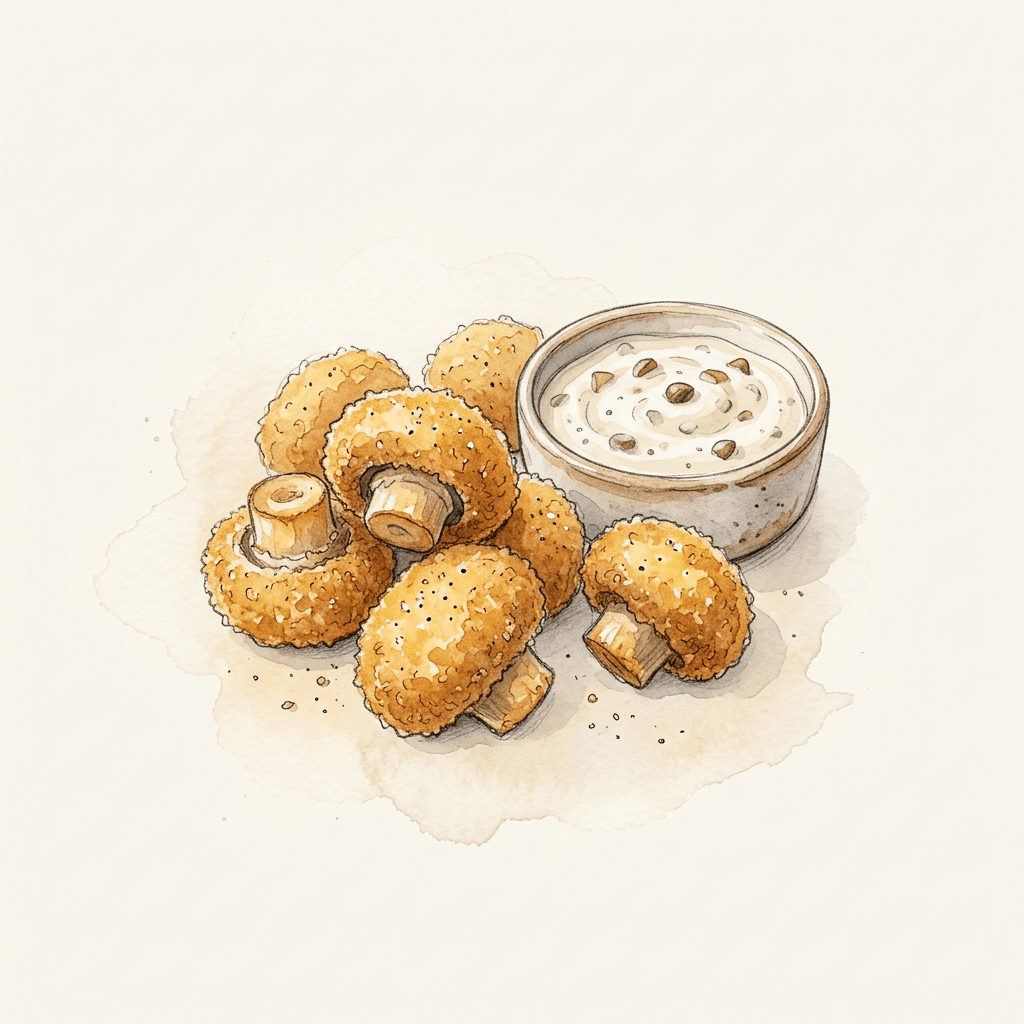 Gebackene Champignons mit Sauce Tartare