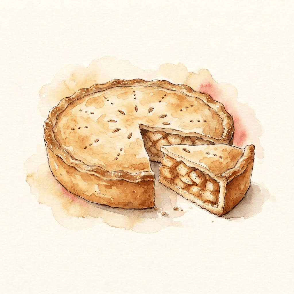 Gedeckter Apfelkuchen