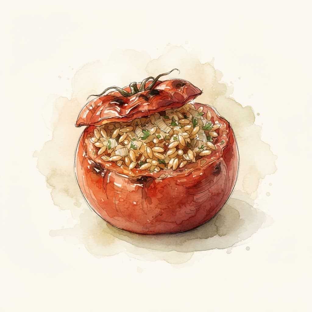 Gefüllte Tomaten mit Reis