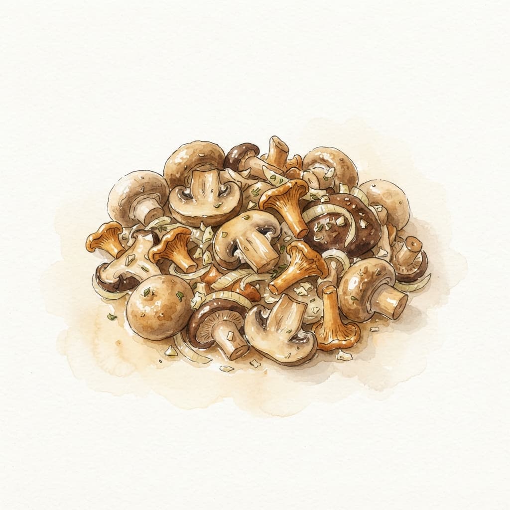 Gemischte Pilzpfanne mit Kräutern