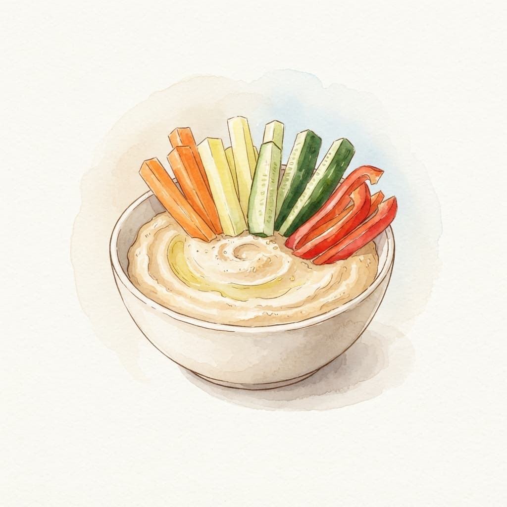 Gemüsesticks mit Hummus-Dip