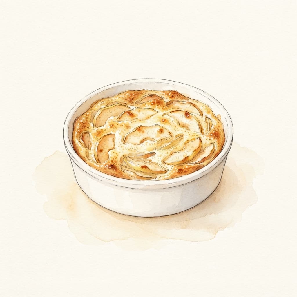 Grießauflauf mit Äpfeln