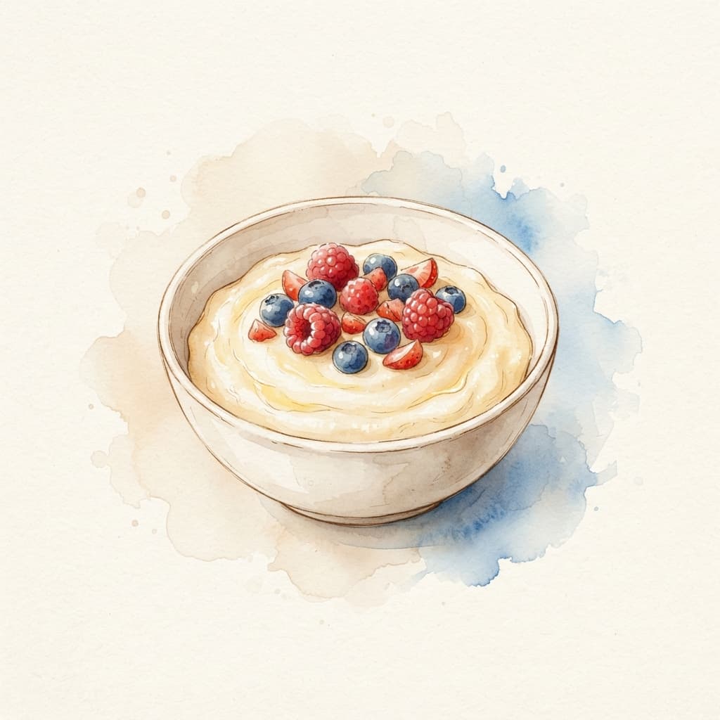 Grießkoch mit Beeren