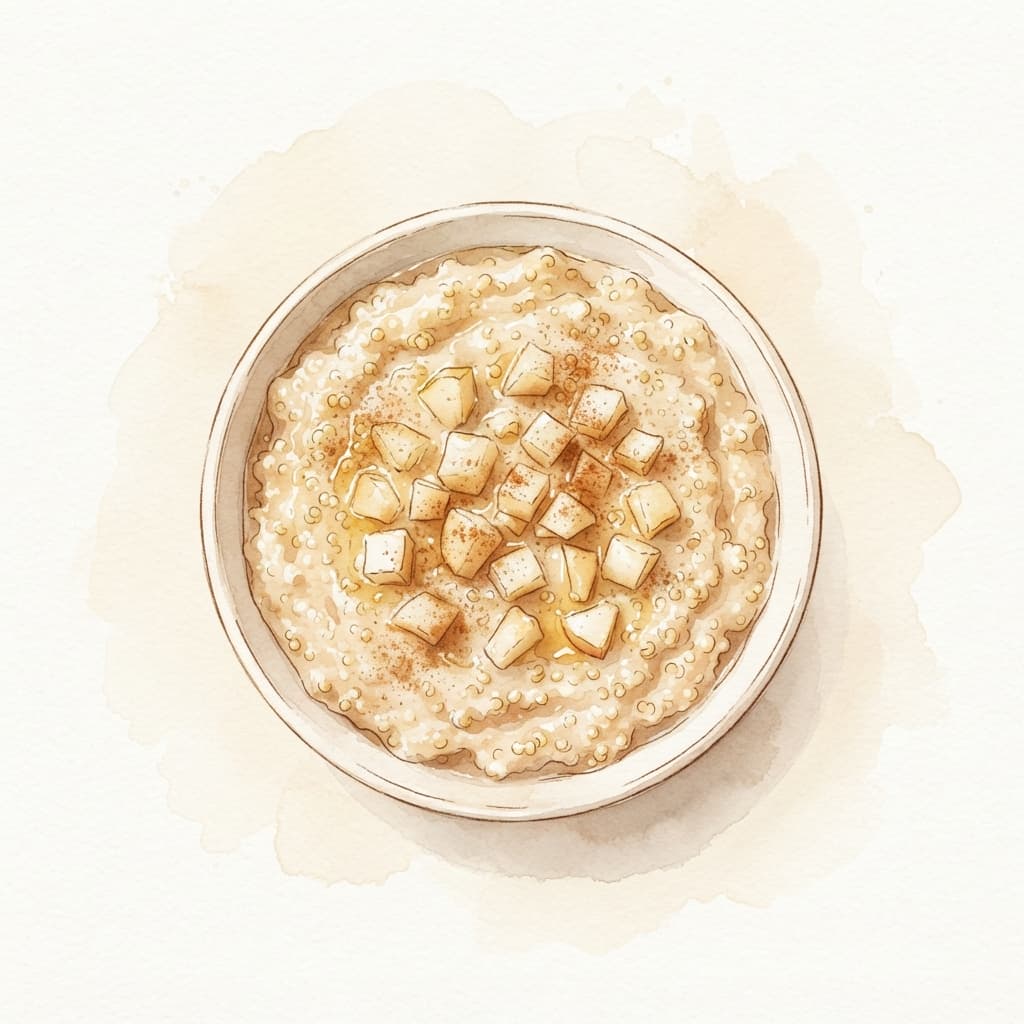 Hirsebrei mit Apfel und Zimt