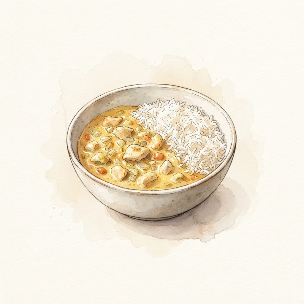 Hühnercurry mit Reis