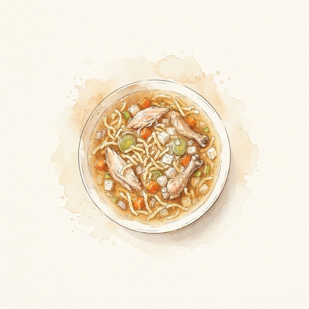 Hühnersuppe mit Nudeln