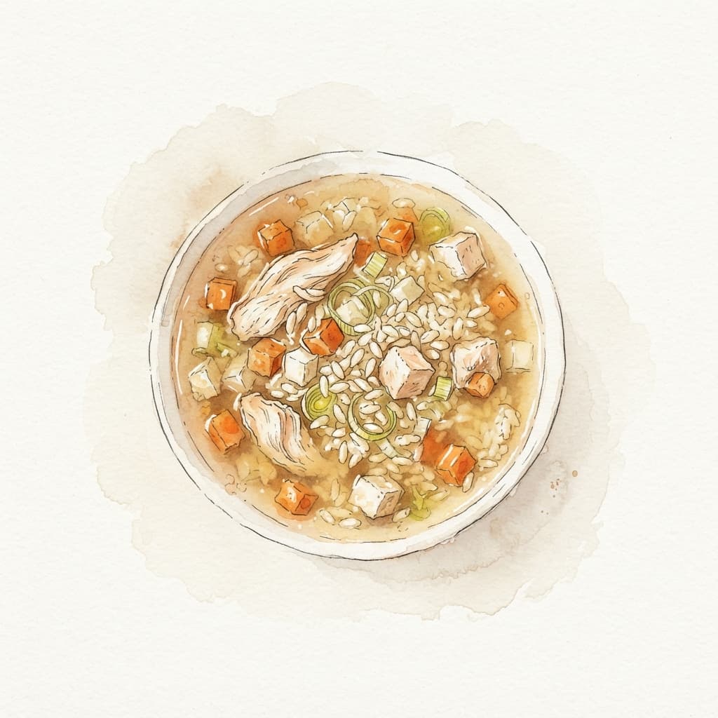 Hühner-Reis-Suppe