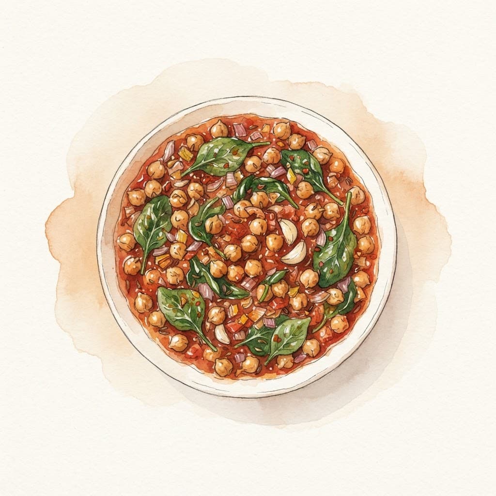 Kichererbsen-Spinat-Pfanne