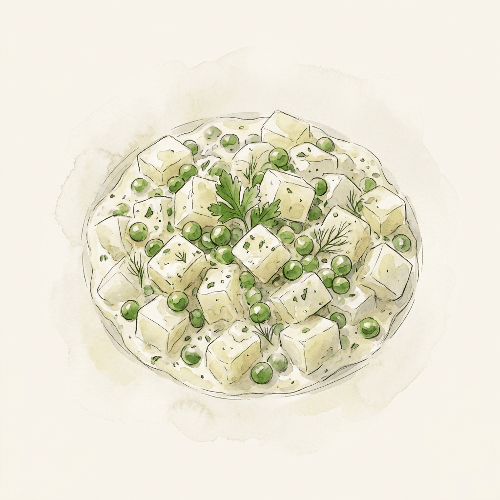 Kohlrabi-Erbsen-Gemüse