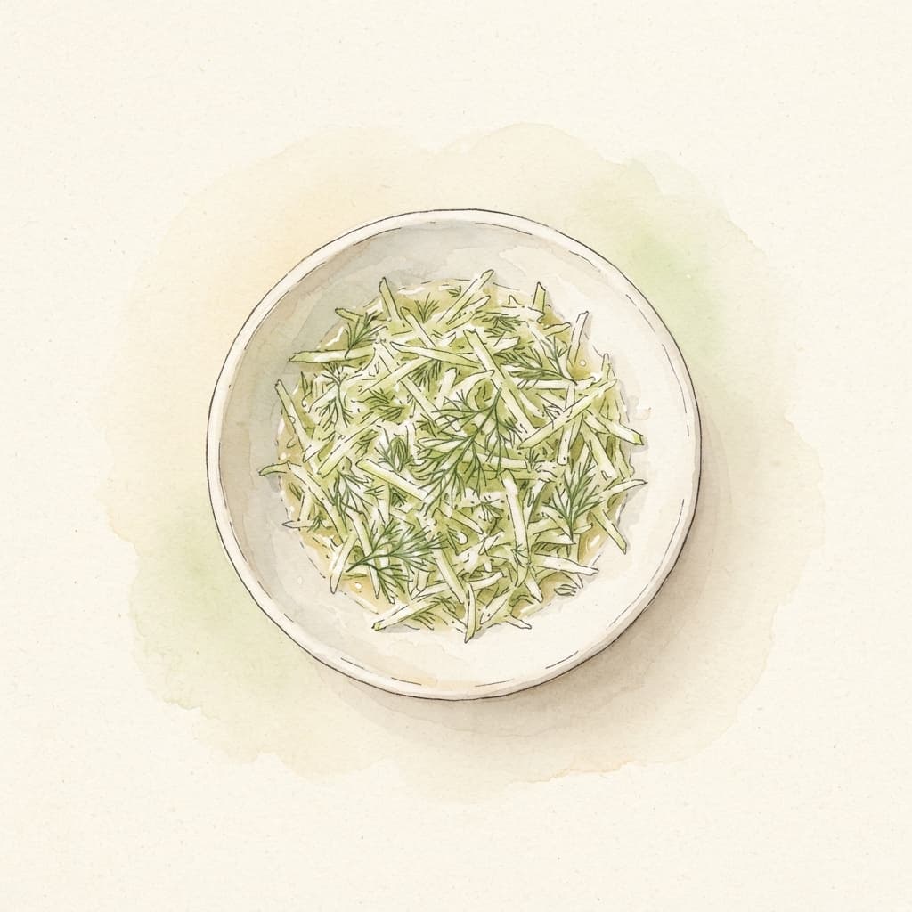 Kohlrabisalat mit Dille