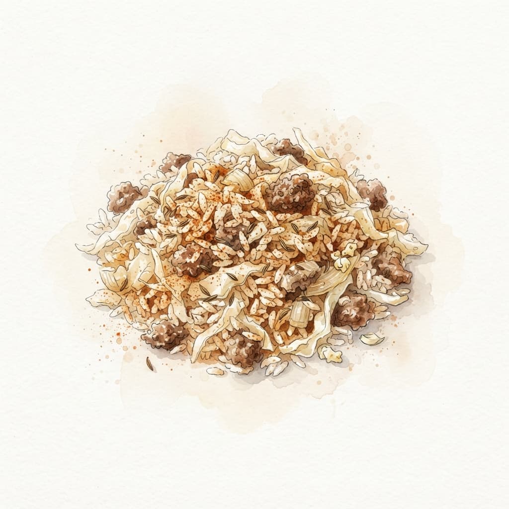 Krautreis mit Faschiertem