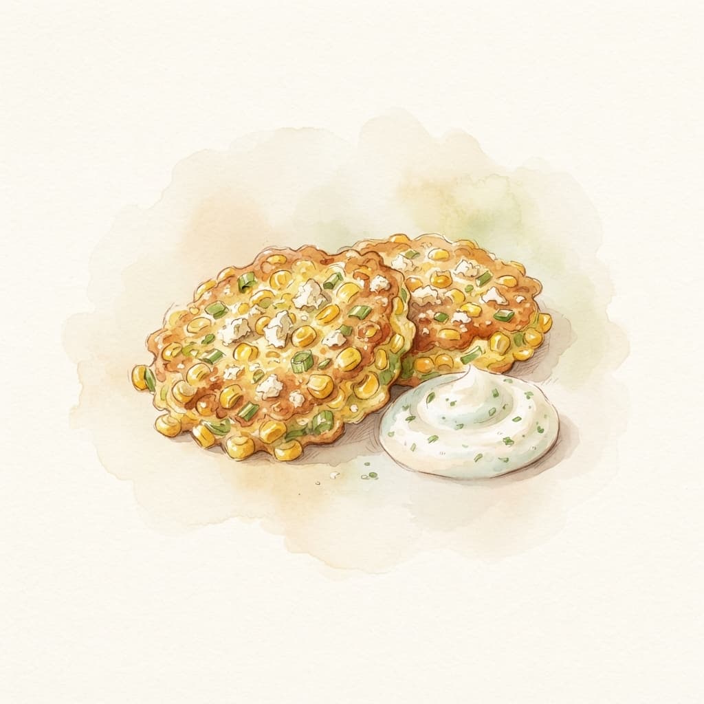 Maislaibchen mit Kräuterjoghurt