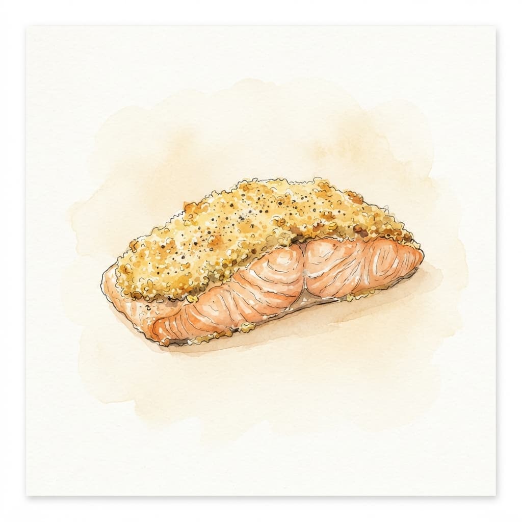 Lachs aus dem Ofen mit Senfkruste