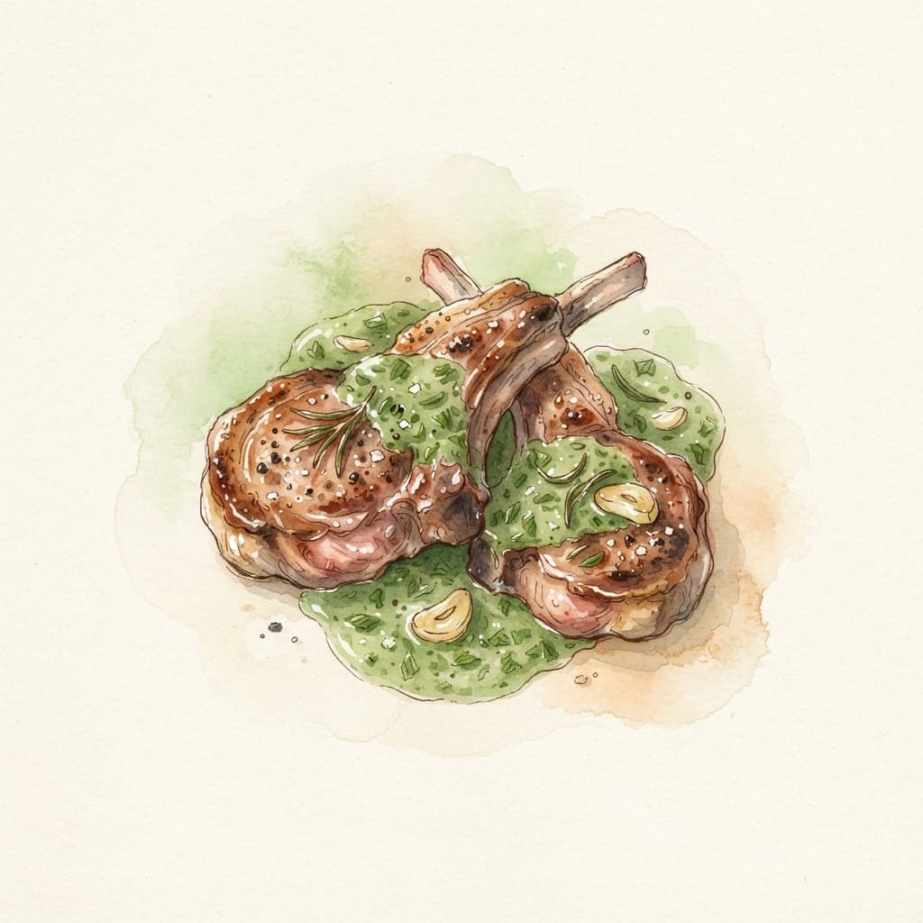 Lammkoteletts mit Minzsauce