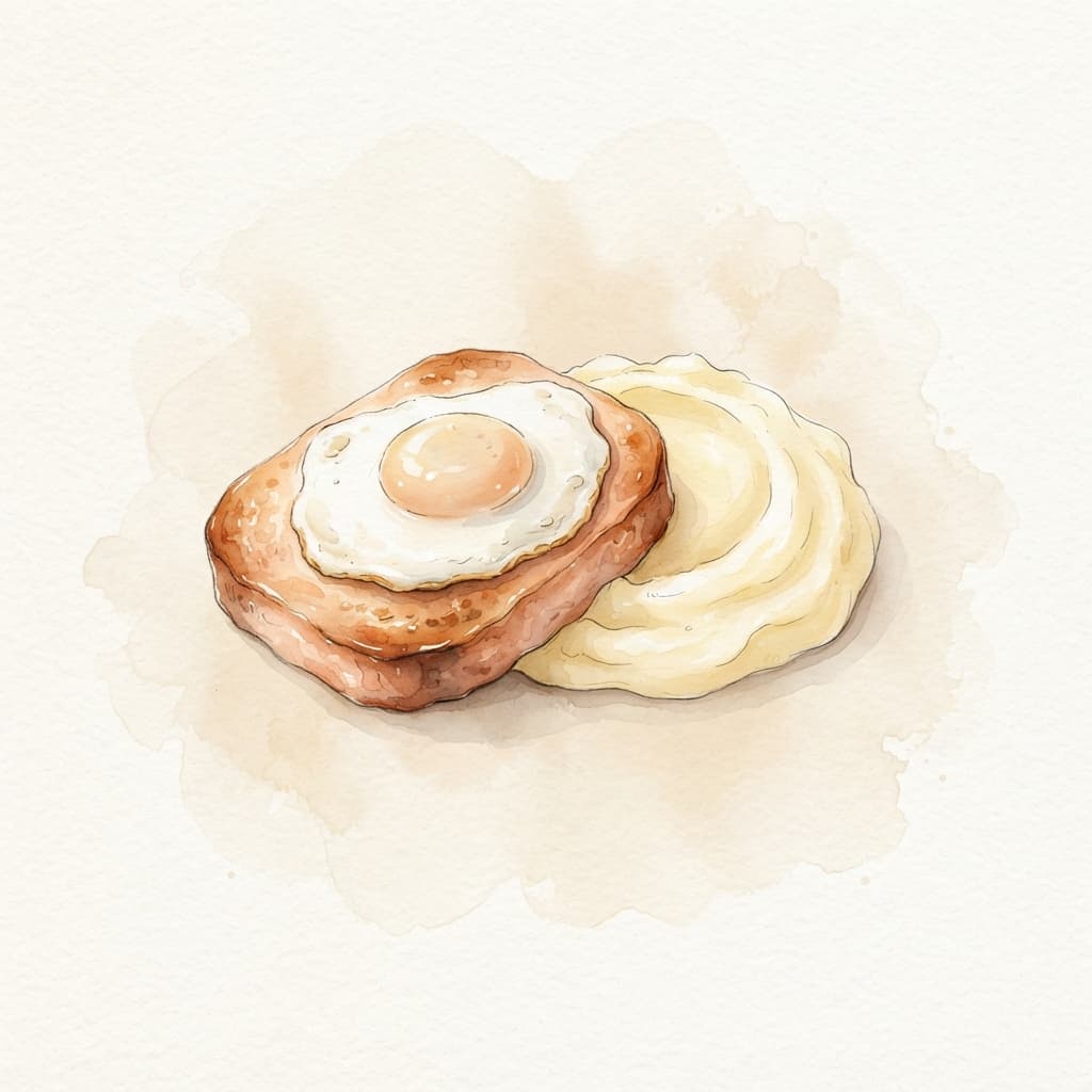 Leberkäse mit Spiegelei