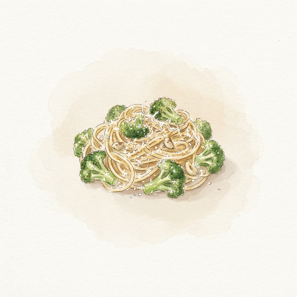 Nudeln mit Brokkoli und Parmesan