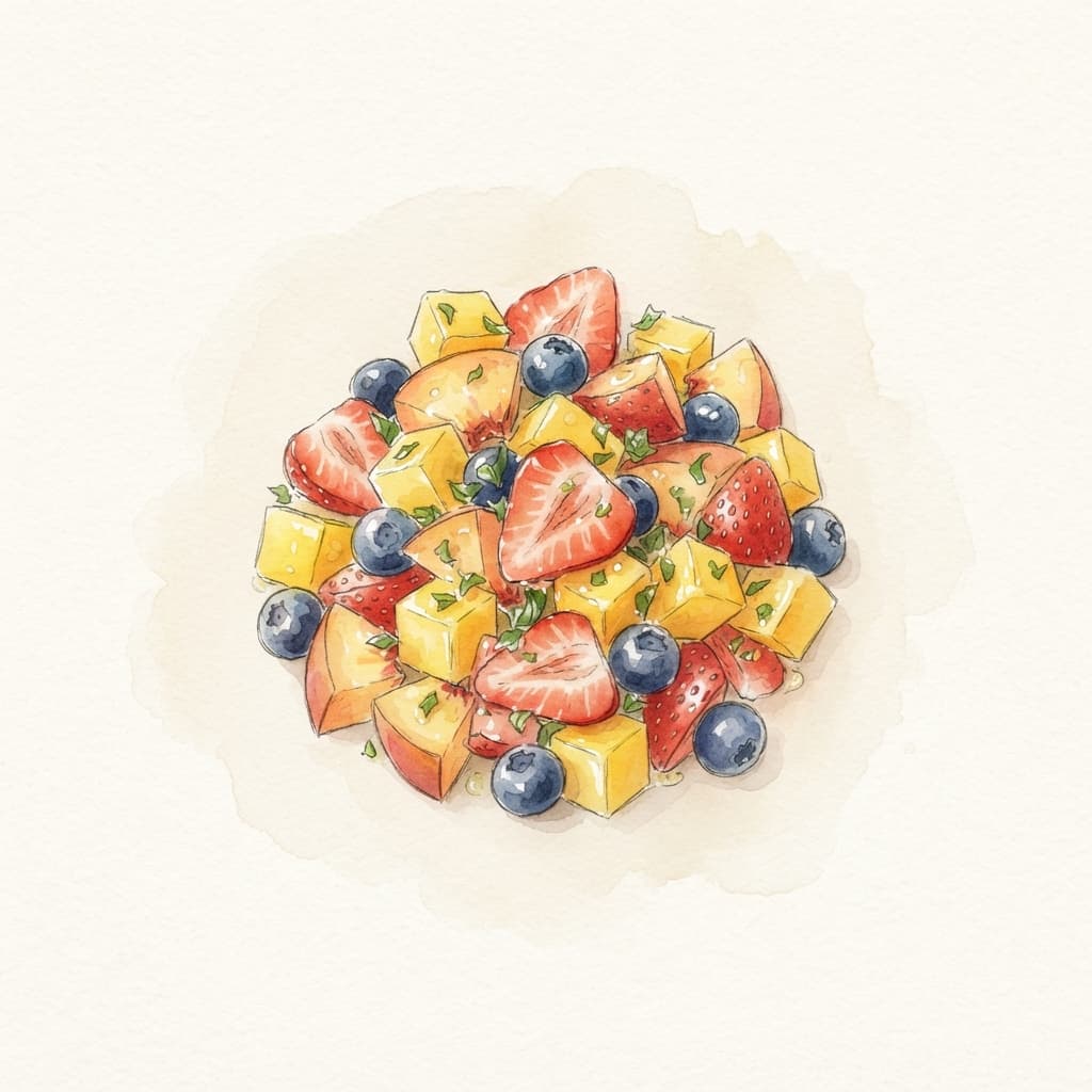 Obstsalat mit Minze