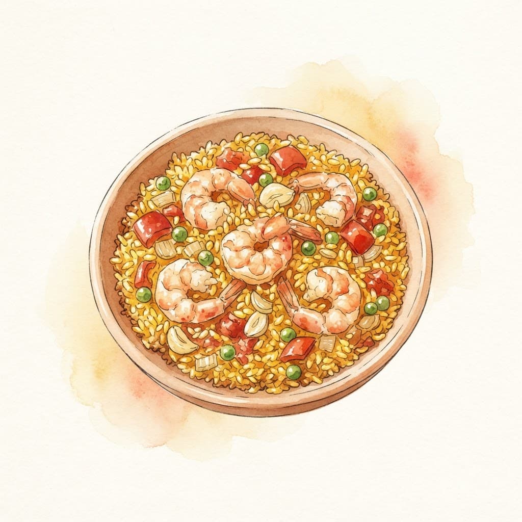Paella mit Meeresfrüchten