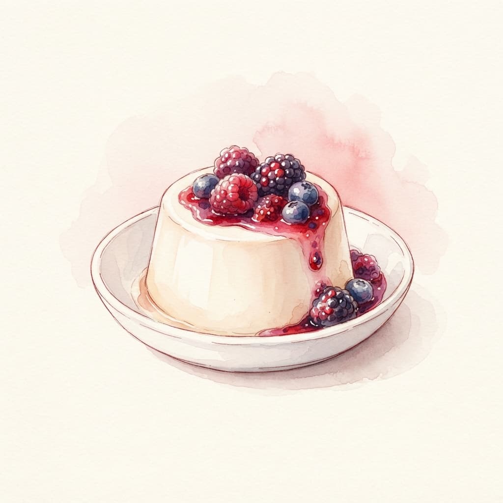 Panna Cotta mit Beerensauce
