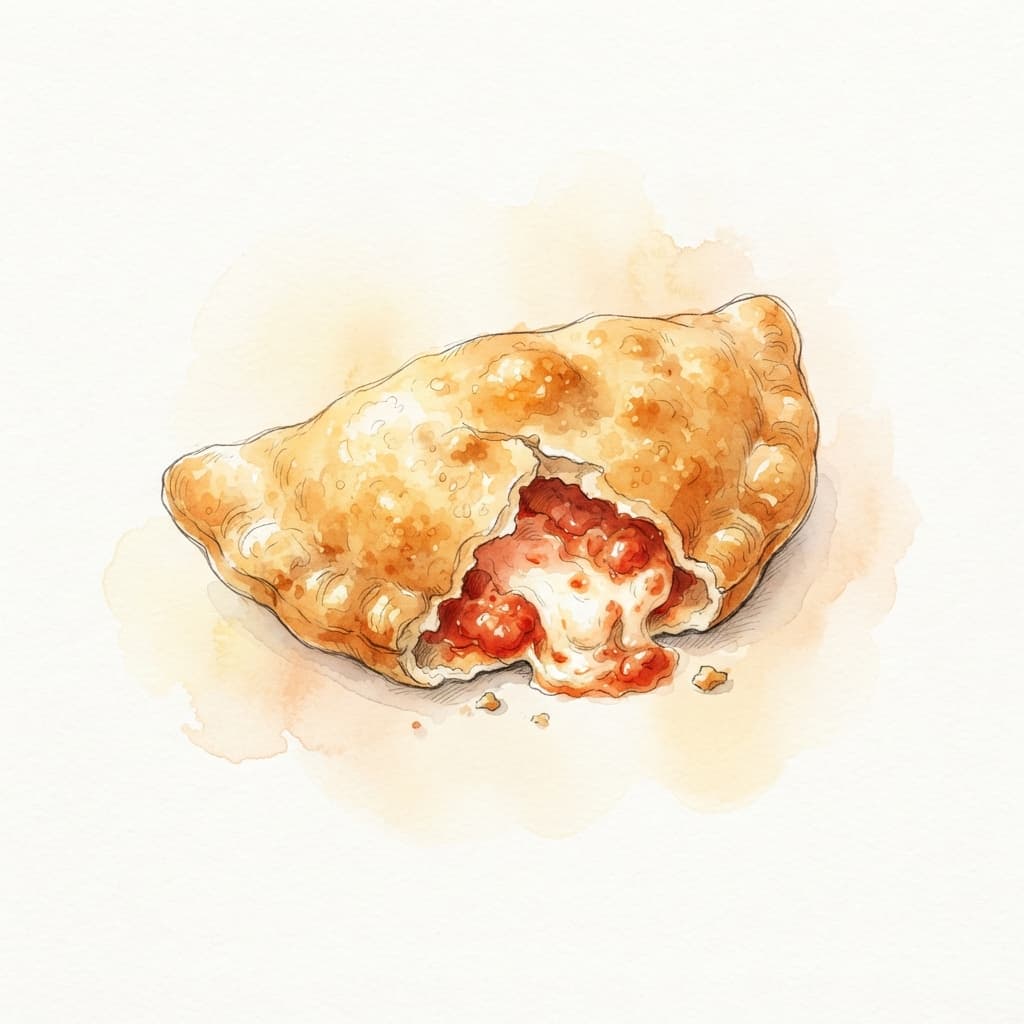 Panzerotti mit Tomate-Mozzarella-Füllung