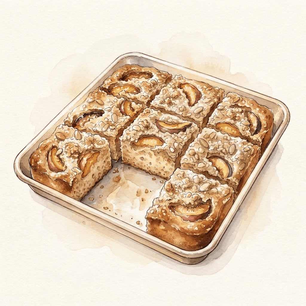 Pfirsichkuchen mit Streusel