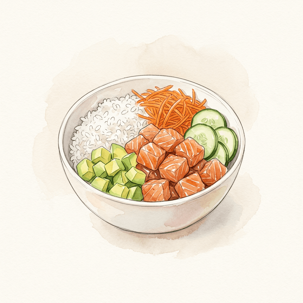 Poke Bowl mit Lachs