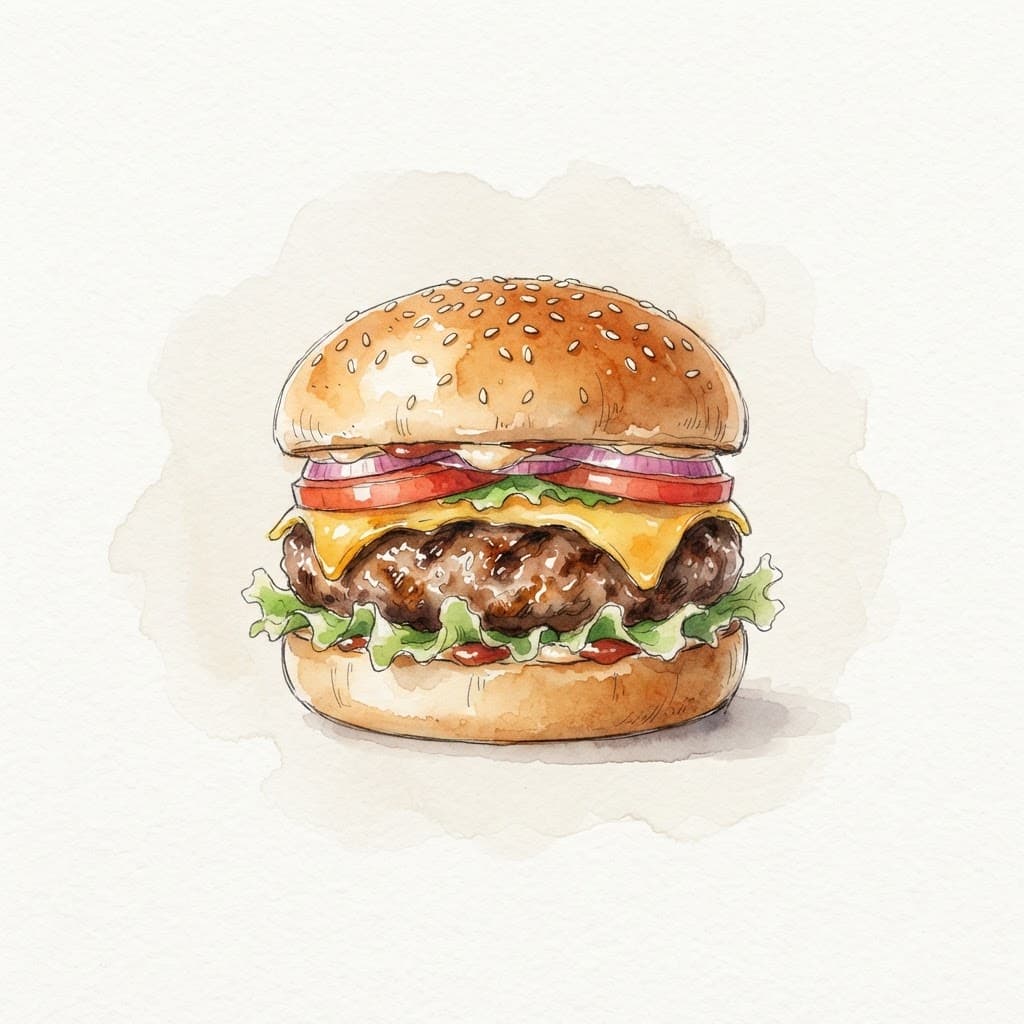 Burger mit Rindfleisch-Laibchen