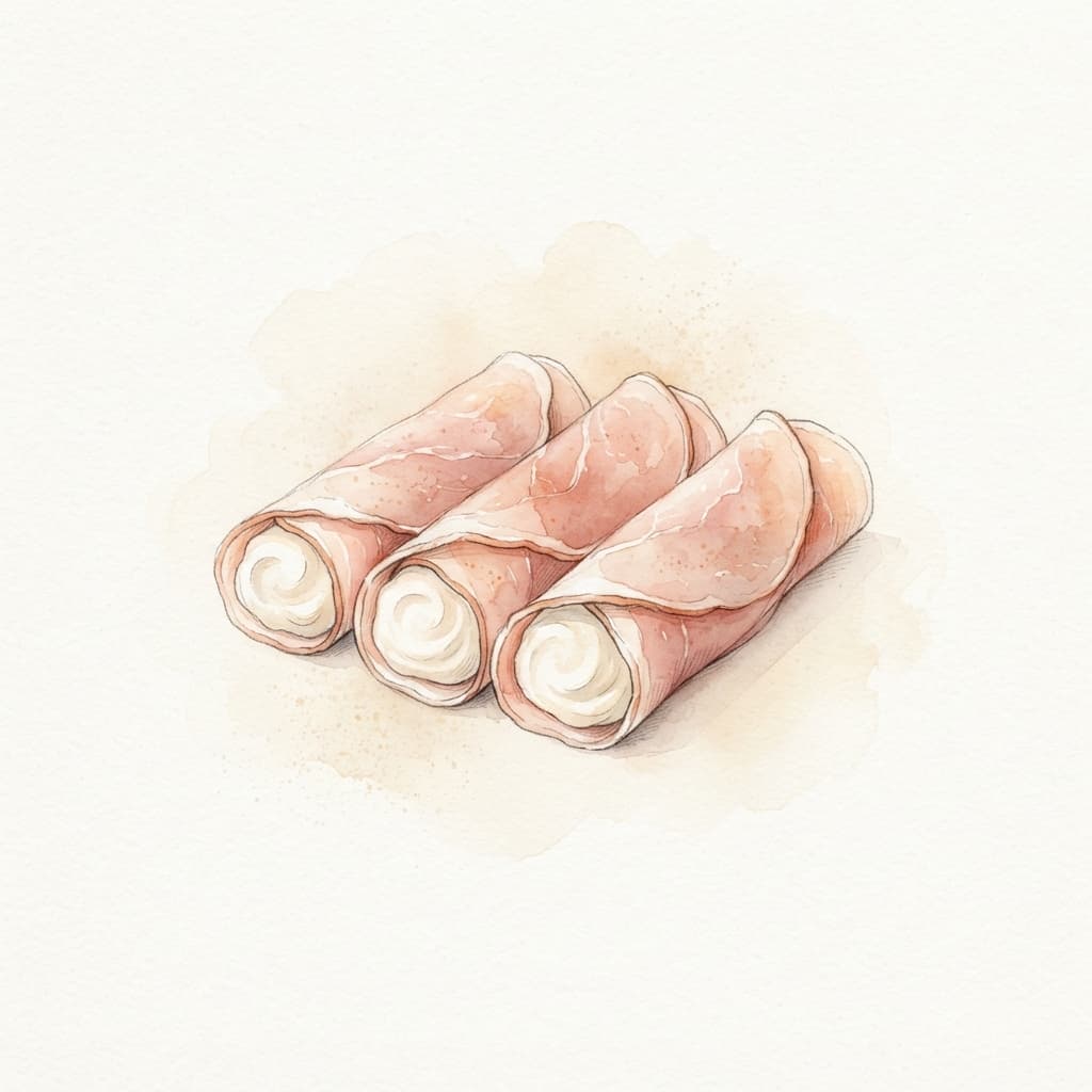 Schinkenrollen mit Käsecreme